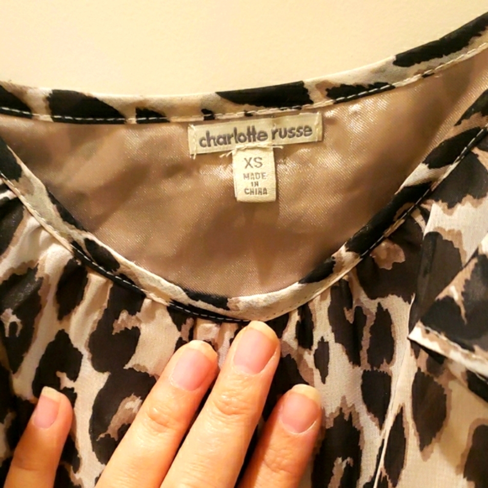 Leopard Print Ruffle Dress - Picture 2 of 4